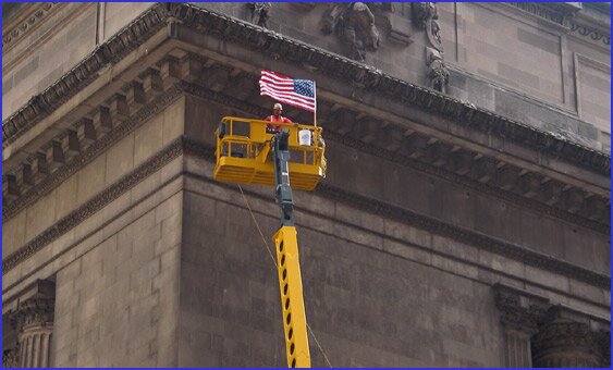 Stringing netting, Grand Central Station